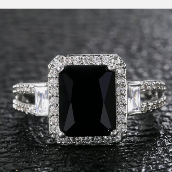 New 925 Silver Princess Cut 3.0 Ct Black Sapphires - Picture 4 of 4